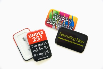 Picture of RECTANGULAR BUTTON BADGE