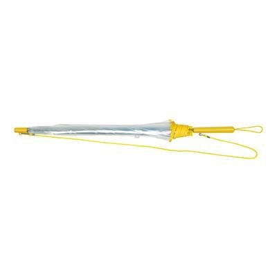 Picture of AUTOMATIC SHOULDER SLING UMBRELLA in Clear Transparent with Yellow Trim
