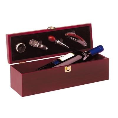 Picture of BORDEAUX WINE SET in Wood Box