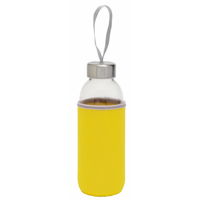 Picture of TAKE WELL GLASS BOTTLE in Clear Transparent & Yellow