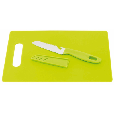 Picture of SUNNY KITCHEN CHOPPING BOARD & KNIFE SET in Green