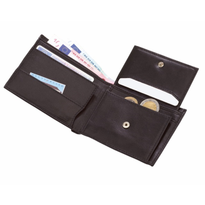 Picture of MENS WALLET & COIN PURSE in Black Genuine Leather