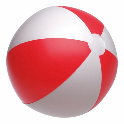 red and white beach ball