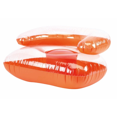 Picture of INFLATABLE ARM CHAIR in Orange & Clear Transparent Finish