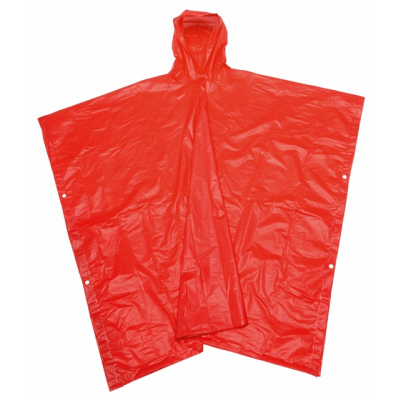 Picture of NEVER WET RAIN PONCHO with Hood in Red