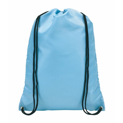 blue drawstring backpack