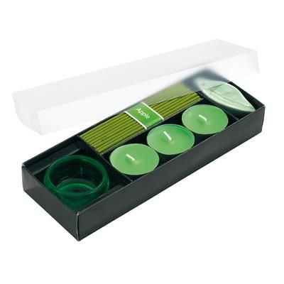 Picture of APPLE SCENTED CANDLE SET in Green