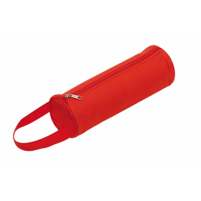 Picture of SCHOOL ROUND PENCIL CASE in Red