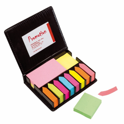 Picture of STICKY NOTE PAD & INDEX FLAG MARKER SET in Black Box