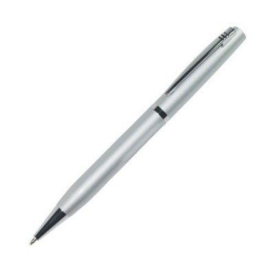 Picture of STRIDER METAL BALL PEN in Satin Silver & Silver Chrome.