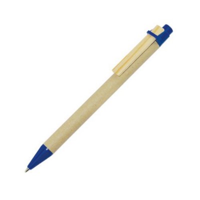 Picture of ECO BALL PEN in Natural & Blue.