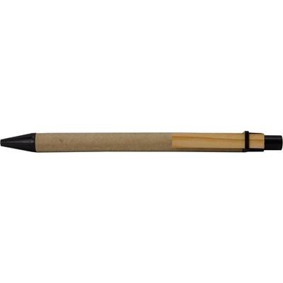 Picture of ECO RETRACTABLE BALL PEN in Natural & Black.