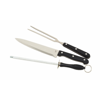 Picture of 3-PIECE STAINLESS STEEL METAL CARVING SET CARVE