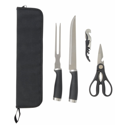 Picture of STAINLESS STEEL METAL CARVING SET ROASTY.