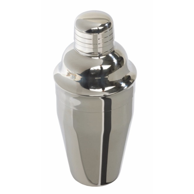 Picture of STAINLESS STEEL METAL COCKTAIL SHAKER HAPPY HOUR, APPROX