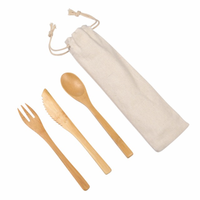 Picture of BAMBOO CUTLERY SET NATURAL TRIP