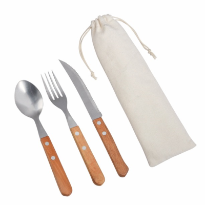 Picture of CUTLERY SET ECO TRIP in Small Cotton Bag