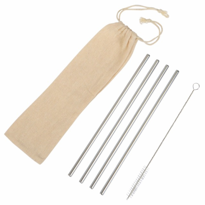 Picture of STAINLESS STEEL METAL STRAW KIT DRINK FRIENDLY