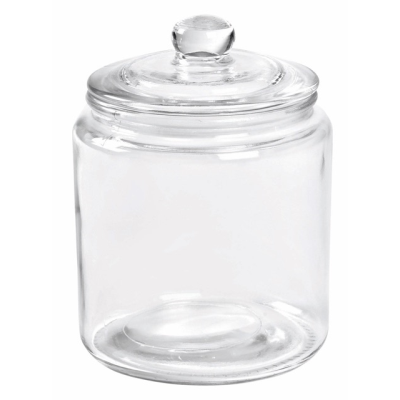 Picture of GLASS STORAGE JAR COOKIE DEPOT, with Glass Lid, Capacity.