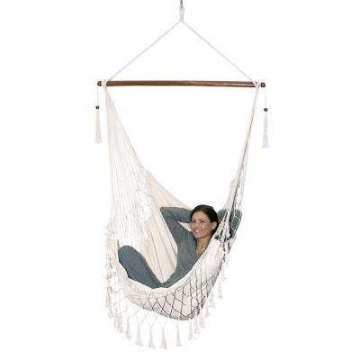 Picture of HANGING CHAIR HANG OUT ON STRONG WOOD ROD