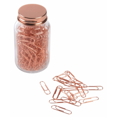 Picture of COPPER CLIP PAPER CLIPS in Jar