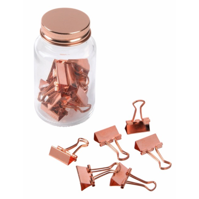Picture of COPPER CLAMP BINDER CLIPS in Jar