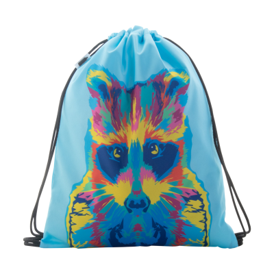 Picture of CREADRAW CHILDRENS RPET CUSTOM DRAWSTRING BAG FOR CHILDRENS.