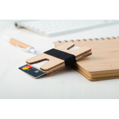 Picture of WOLLY BAMBOO CARD HOLDER WALLET.