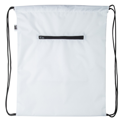 Picture of CREADRAW ZIP RPET CUSTOM DRAWSTRING BAG