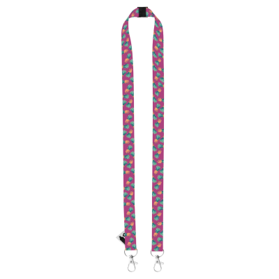 Picture of SUBYARD DOUBLE SAFE RPET CUSTOM SUBLIMATION LANYARD