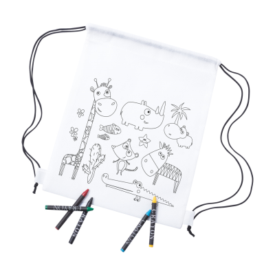 Picture of WIZZY COLOURING DRAWSTRING BAG.