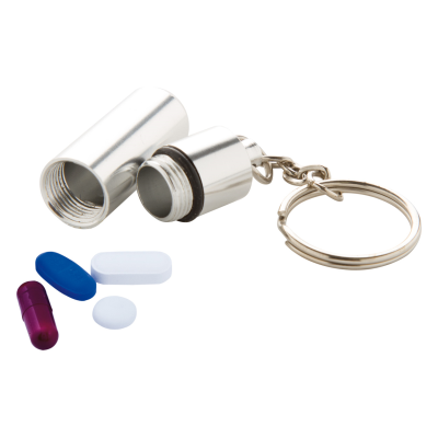 Picture of ALUMPILL KEYRING PILL BOX in Silver