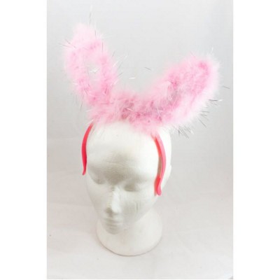 Picture of FLASHING BUNNY RABBIT EARS in Pink with Fur Trim