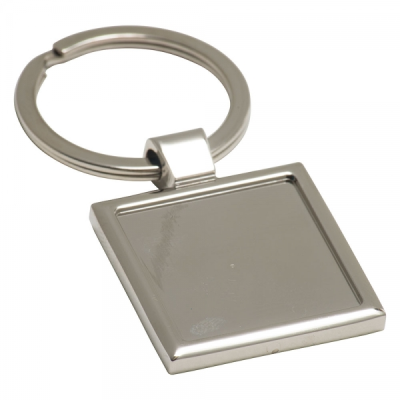 SQUARE ALLOY INJECTION KEYRING