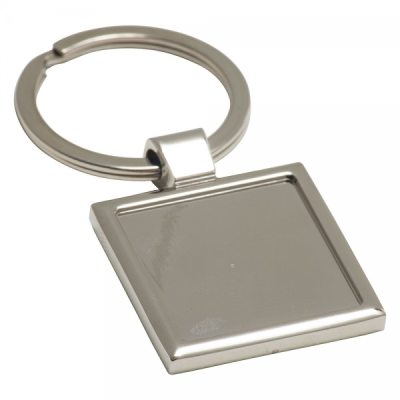 Picture of SQUARE ALLOY INJECTION KEYRING (UK STOCK).