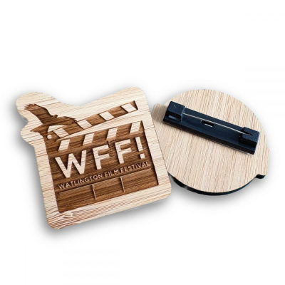 Picture of ENGRAVED BAMBOO BADGE (UK MADE: BESPOKE 70MM)