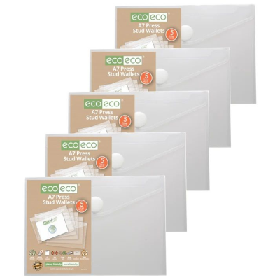 Picture of ECO-ECO A7 95% RECYCLED PRESS STUD WALLET (UK STOCK).
