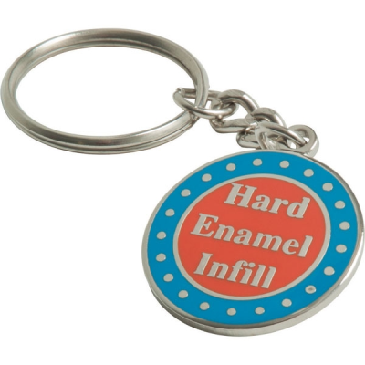 Picture of STAMPED HARD ENAMEL KEYRING (40MM)