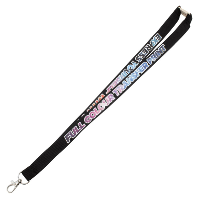 Picture of 20MM FLAT RECYCLED PET LANYARD in Black (Uk Stock).