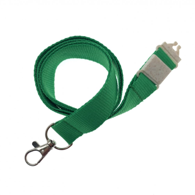 Picture of 20MM FLAT RECYCLED PET LANYARD in Green PMS 355 (Uk Stock)