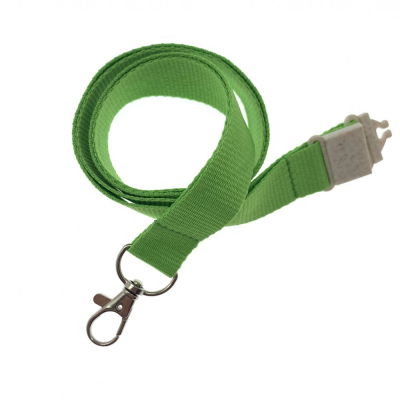 Picture of 20MM FLAT RECYCLED PET LANYARD in Green PMS 368 (Uk Stock).
