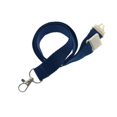 Picture of 20MM FLAT RECYCLED PET LANYARD in Navy Blue PMS 281 (Uk Stock)