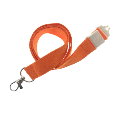 Picture of 20MM FLAT RECYCLED PET LANYARD in Orange PMS 021 (Uk Stock)