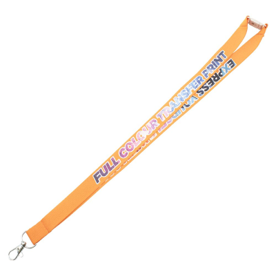 Picture of 20MM FLAT RECYCLED PET LANYARD in Orange PMS 021 (Uk Stock).