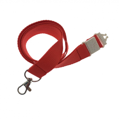 Picture of 20MM FLAT RECYCLED PET LANYARD in Red PMS 185 (Uk Stock)