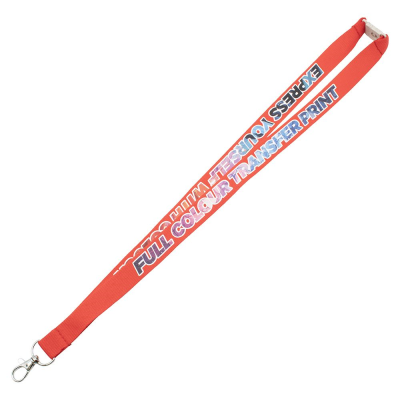 Picture of 20MM FLAT RECYCLED PET LANYARD in Red PMS 185 (Uk Stock)