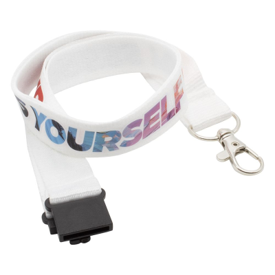 Picture of 20MM FLAT RECYCLED PET LANYARD in White (Uk Stock)