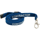 Picture of 10MM TUBULAR LANYARD PRE-PRINTED: CONTRACTOR (UK STOCK)