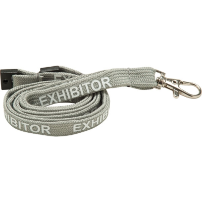 Picture of 10MM TUBULAR LANYARD PRE-PRINTED: EXHIBITOR (UK STOCK).