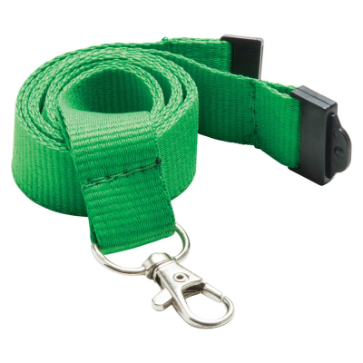 Picture of 20MM FLAT POLYESTER LANYARD in Green PMS 355 (Uk Stock)